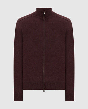 Agnona Burgundy cashmere cardigan K412U180K0713