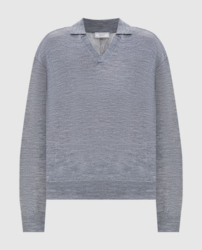 Peserico Grey melange wool pullover S99426F1809770