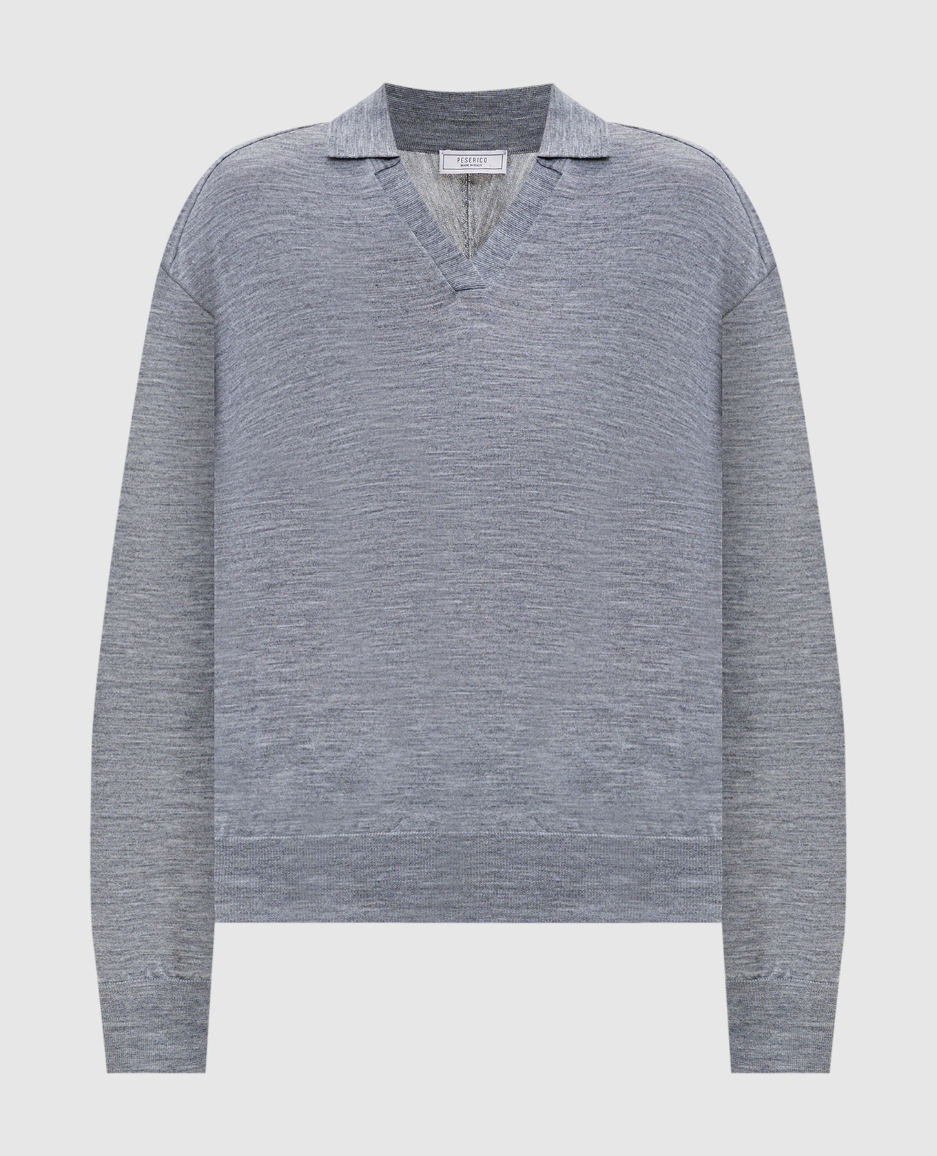 

Grey melange wool pullover Peserico