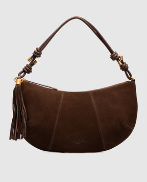 Twinset Brown suede bag with tassel 262TD8231