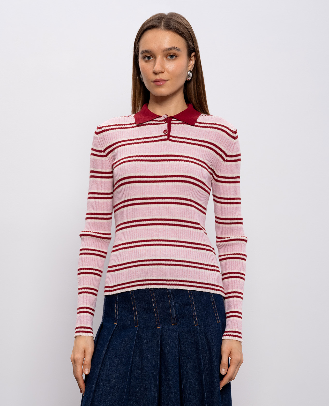

Pink striped polo shirt Max & Co