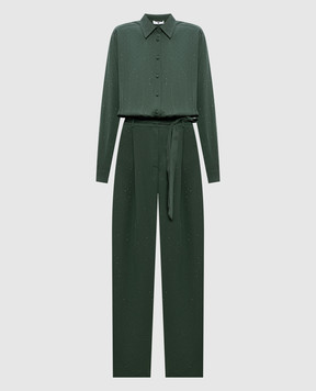 Twinset Green jumpsuit with crystals 261LL2PEE