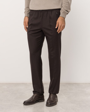 Stefano Ricci Brown wool pants M1T6300340W610