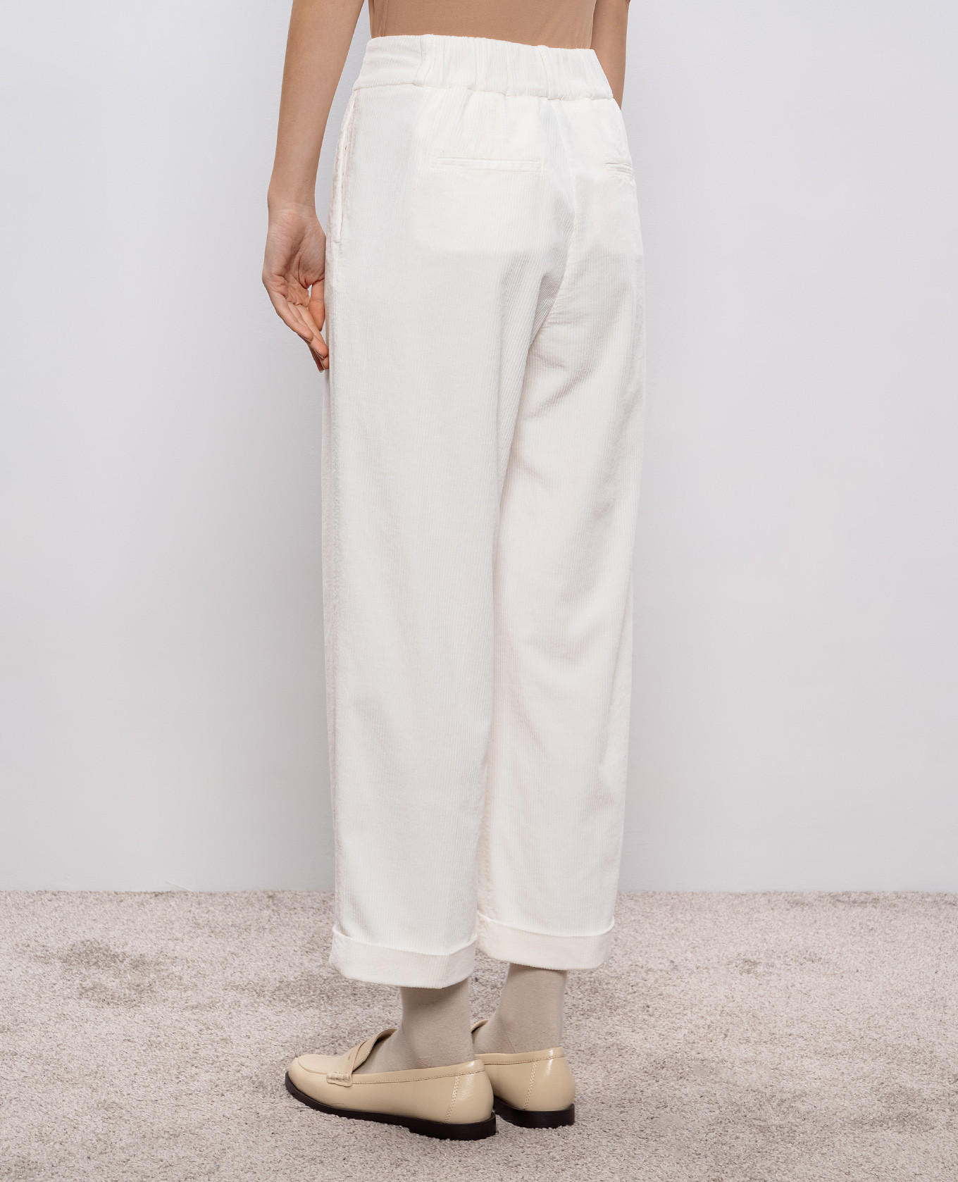 

White corduroy pants Peserico