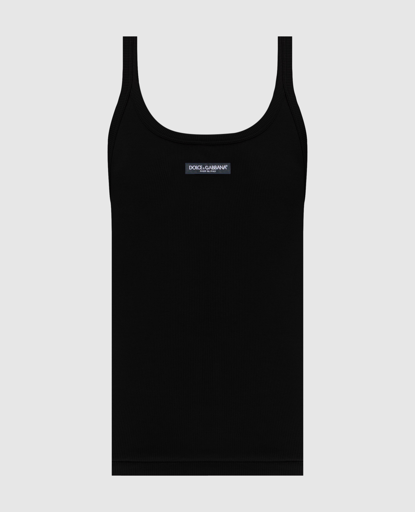 Black ribbed tank top