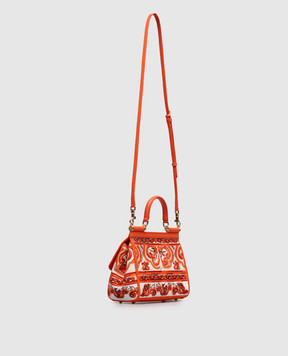 Dolce&Gabbana Orange Sicily bag with embroidery BB6003BW050