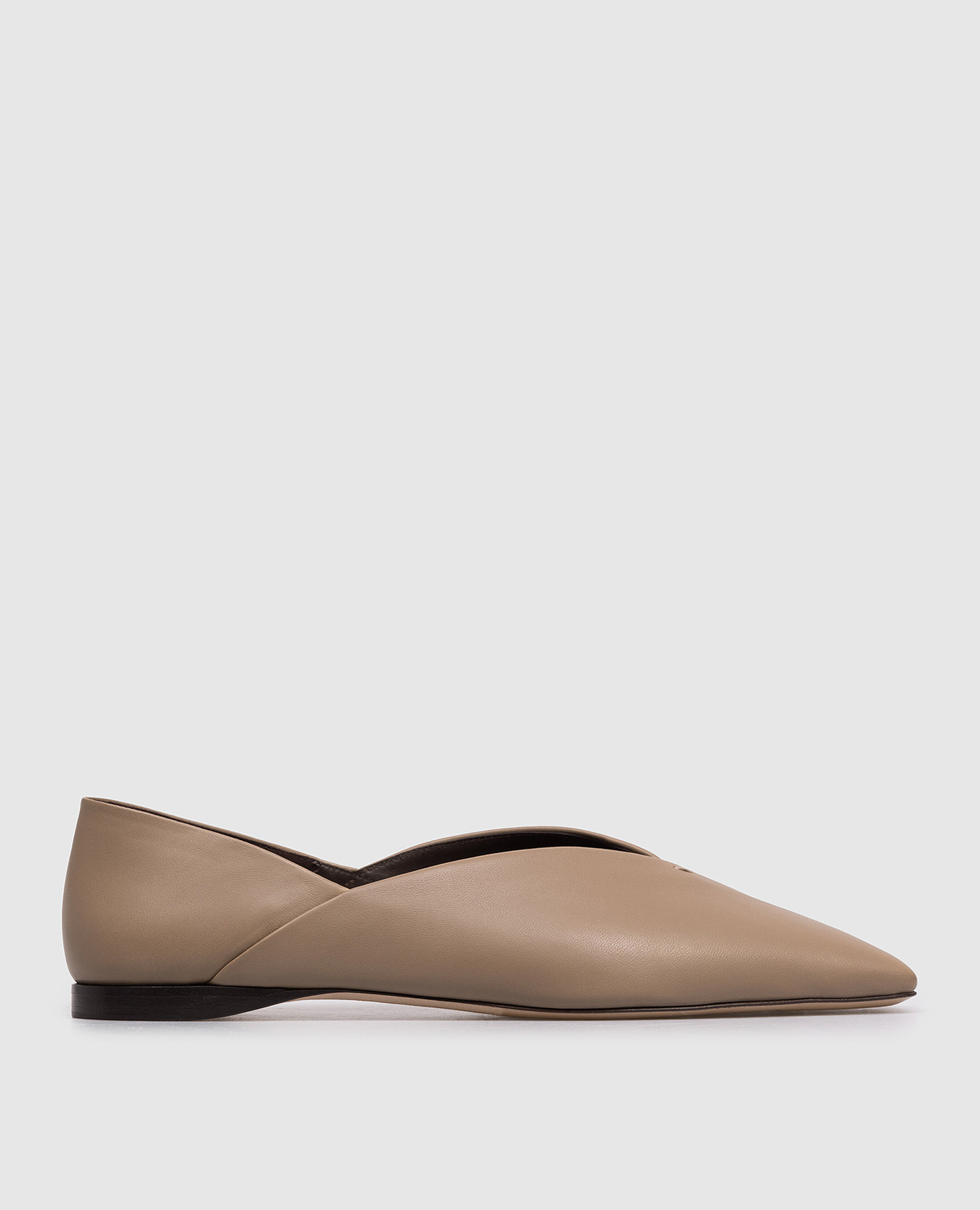

Brown leather ballet flats AOCA Max Mara