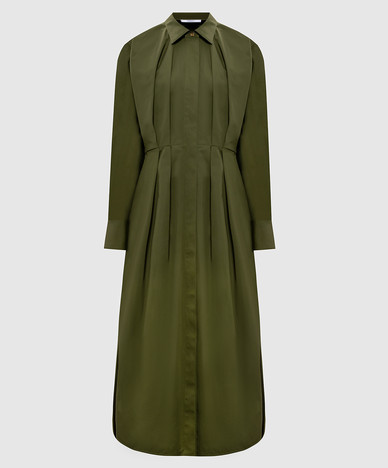 Green shirt dress