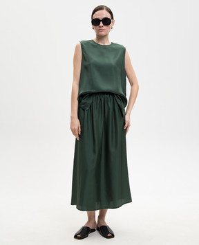 Asceno Green Trento silk top T088F03C509