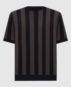 Fendi Striped silk T-shirt FZY443AY3U