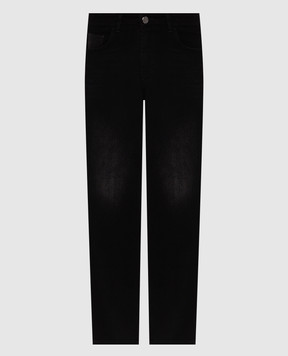 Stefano Ricci Black jeans with a worn effect M8T63B1120T812B