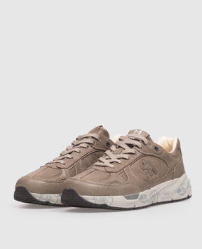 Premiata Mase25 khaki leather sneakers MASE258419