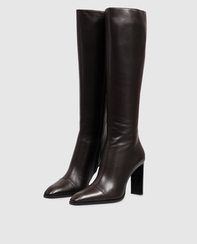 Saint Laurent Brown leather boots VENETIA 823417AADF0
