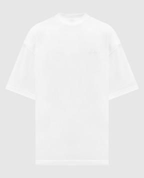 Vetements White straight-cut T-shirt with logo embroidery ME76TR141WWm