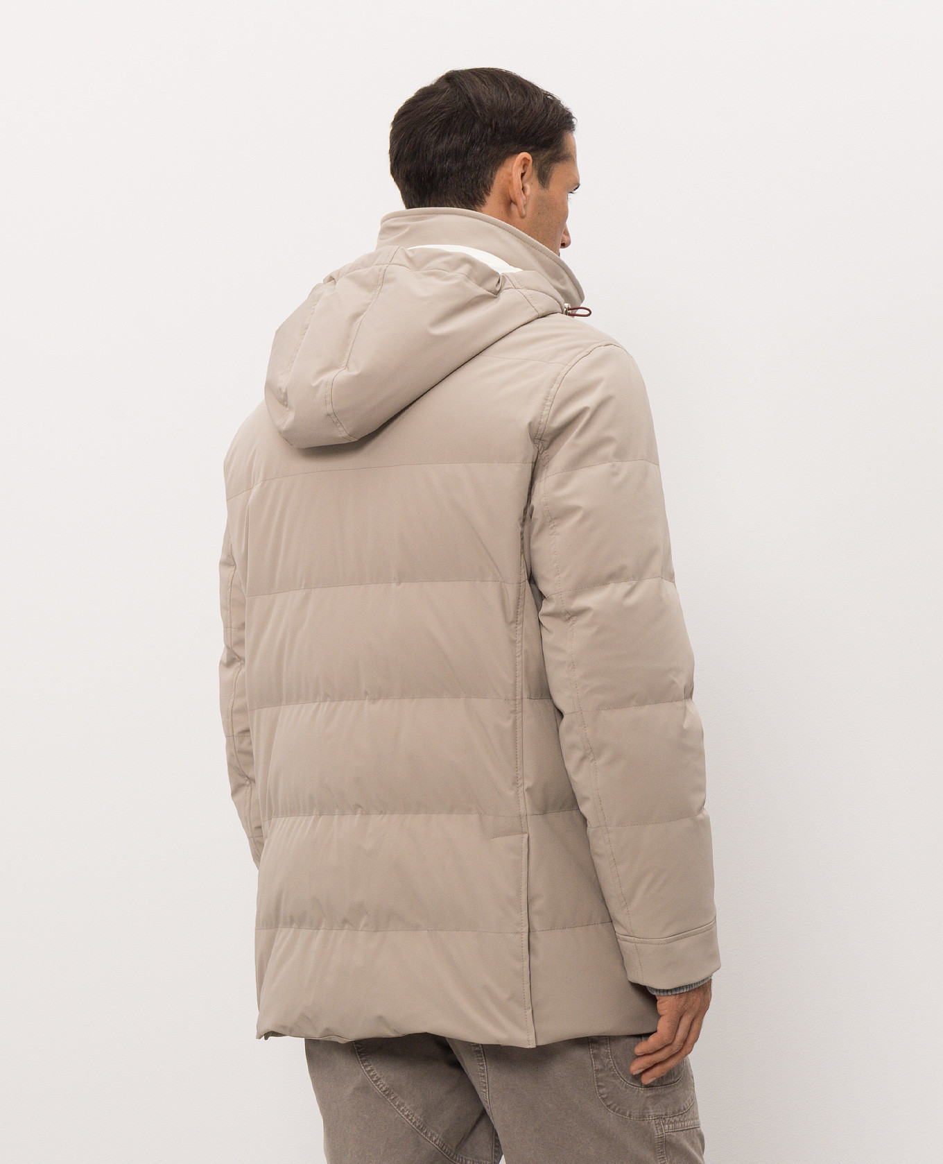 Beige down jacket Brunello Cucinelli 4