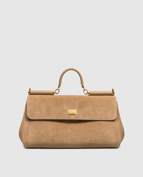 Dolce&Gabbana Brown suede bag My Sicily BB7782BO903