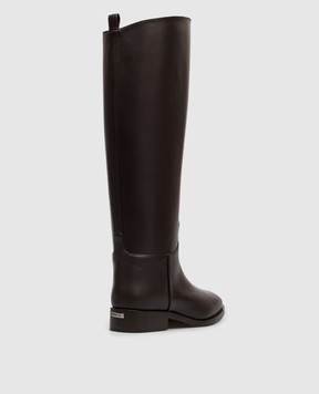 Le Silla Brown leather boots CHARLOTTE 7153G030MCPPGLO
