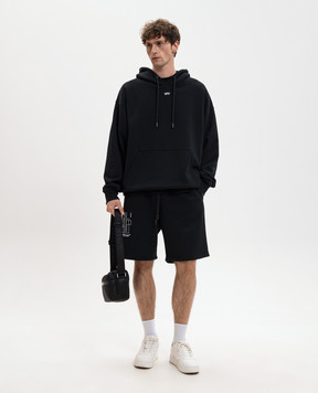 Off-White Black shorts with Double Arrow print 44MCI013S26F004