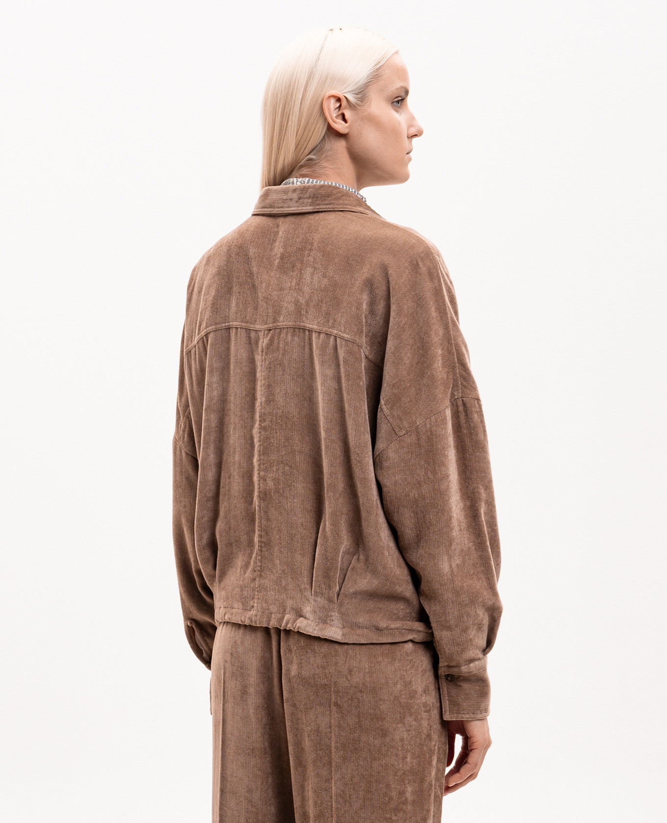 Brown corduroy shirt jacket Brunello Cucinelli 4
