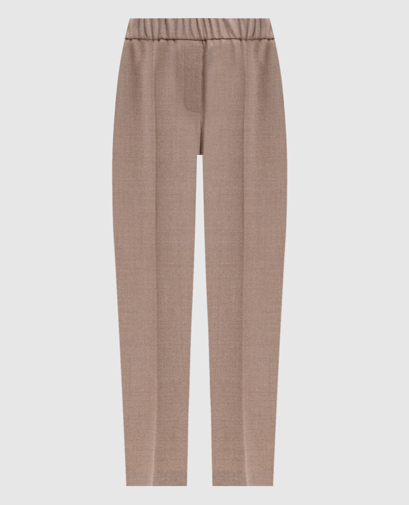 Beige wool pants