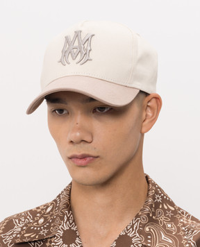 AMIRI Beige cap with monogram embroidery AMSAHE1065