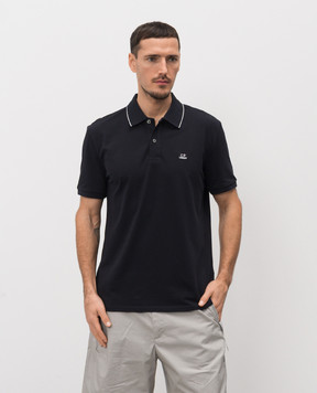 C.P. Company Blue polo shirt with logo MPL722A005263W