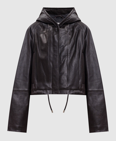 Brown leather jacket KABALA