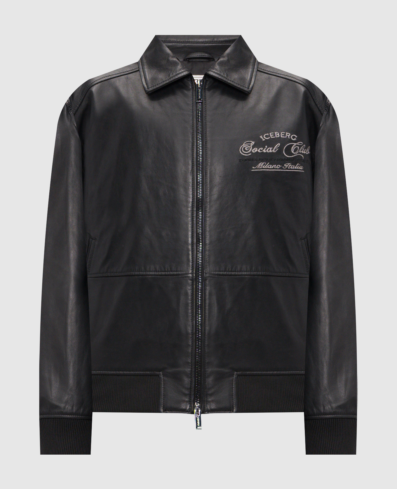 

Black leather jacket Social Club Iceberg
