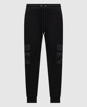 Moncler Black joggers with logo K20918H0002389A8F