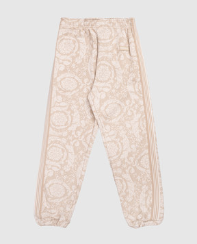 Versace Children's beige patterned joggers 10227441A16796