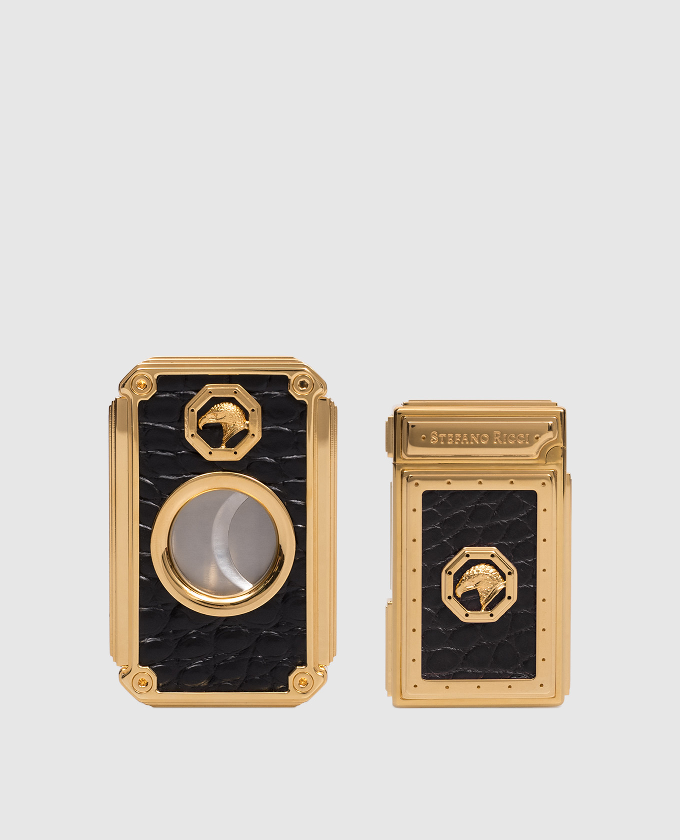 

Set of cigar accessories with emblem Stefano Ricci, Black