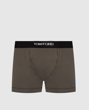 Tom Ford Khaki logo boxer briefs T4LC31040