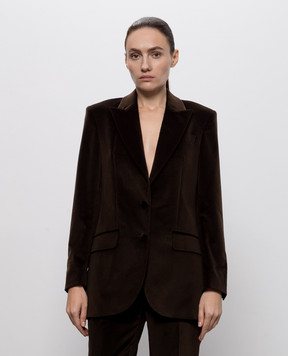 Jacob Lee Brown velvet jacket WWB0045AW26VCP