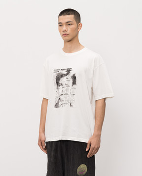 Misbhv White T-shirt with branded print 260U104