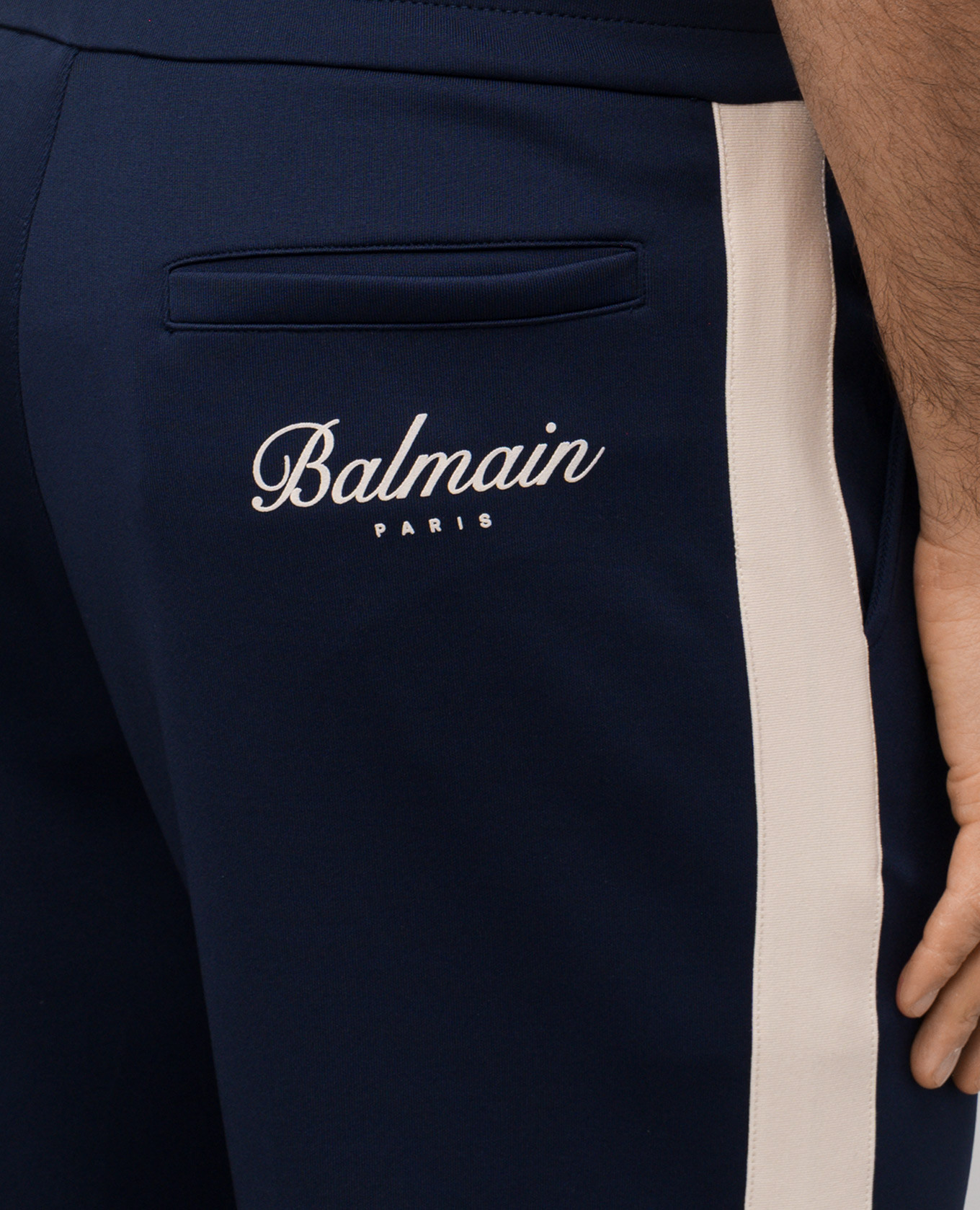 

Blue logo print sweatpants Balmain