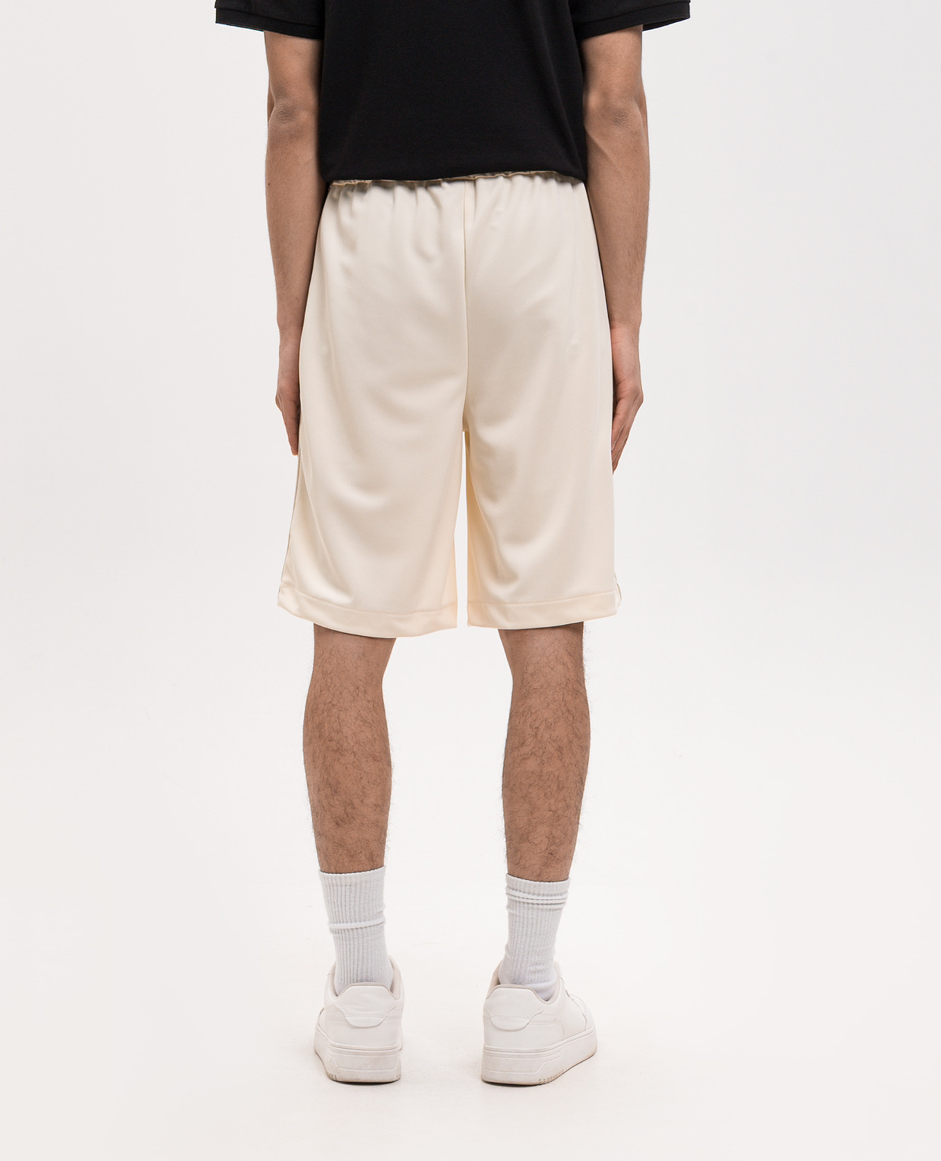 

Beige shorts with logo embroidery Palm Angels