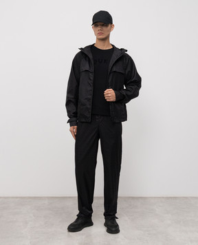 Alexander McQueen Black printed sports jacket 843499QRACA