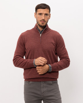 Brunello Cucinelli Burgundy cashmere jumper M2200124