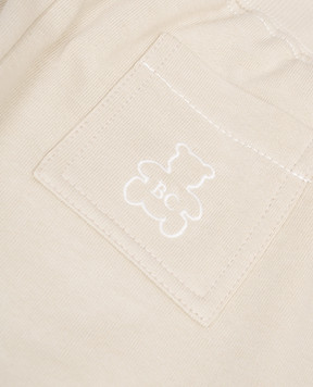 Brunello Cucinelli Children's beige tracksuit with embroidered monogram logo BD824MT02S