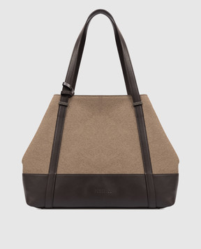 Peserico Brown combination tote bag S38379C0RCC830