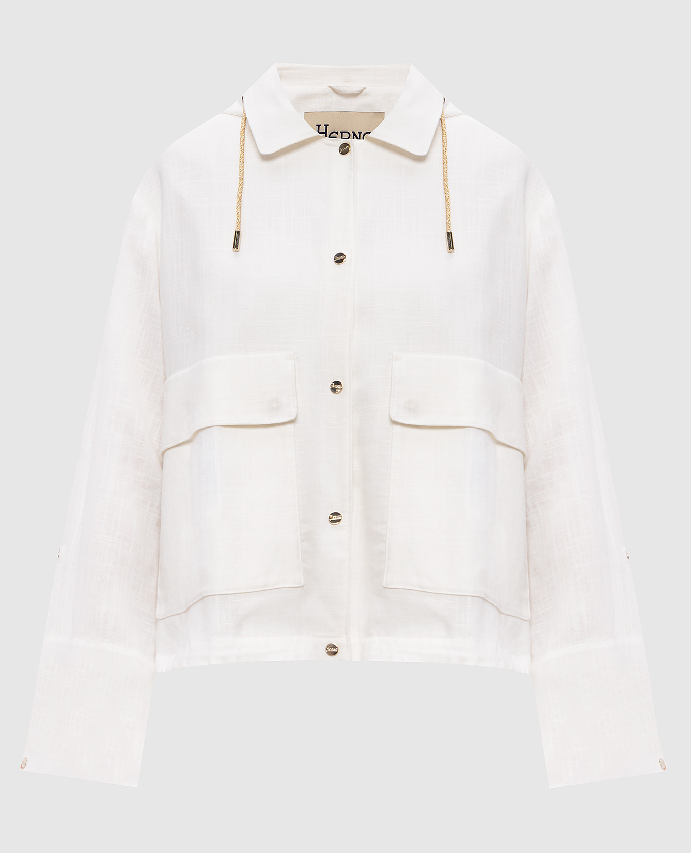 

White jacket with linen Herno
