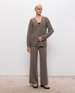 Fabiana Filippi Gray cardigan with wool MAD226F453M420