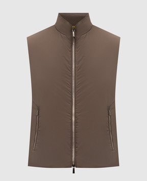 MooRER Brown UROS down vest UROSSKT