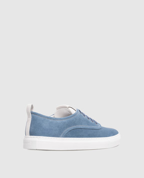 Givenchy New City blue suede sneakers with logo BH00B3H1WZ