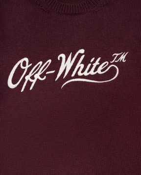 Off-White Children's burgundy sweater with wool 44GHE002F26K002