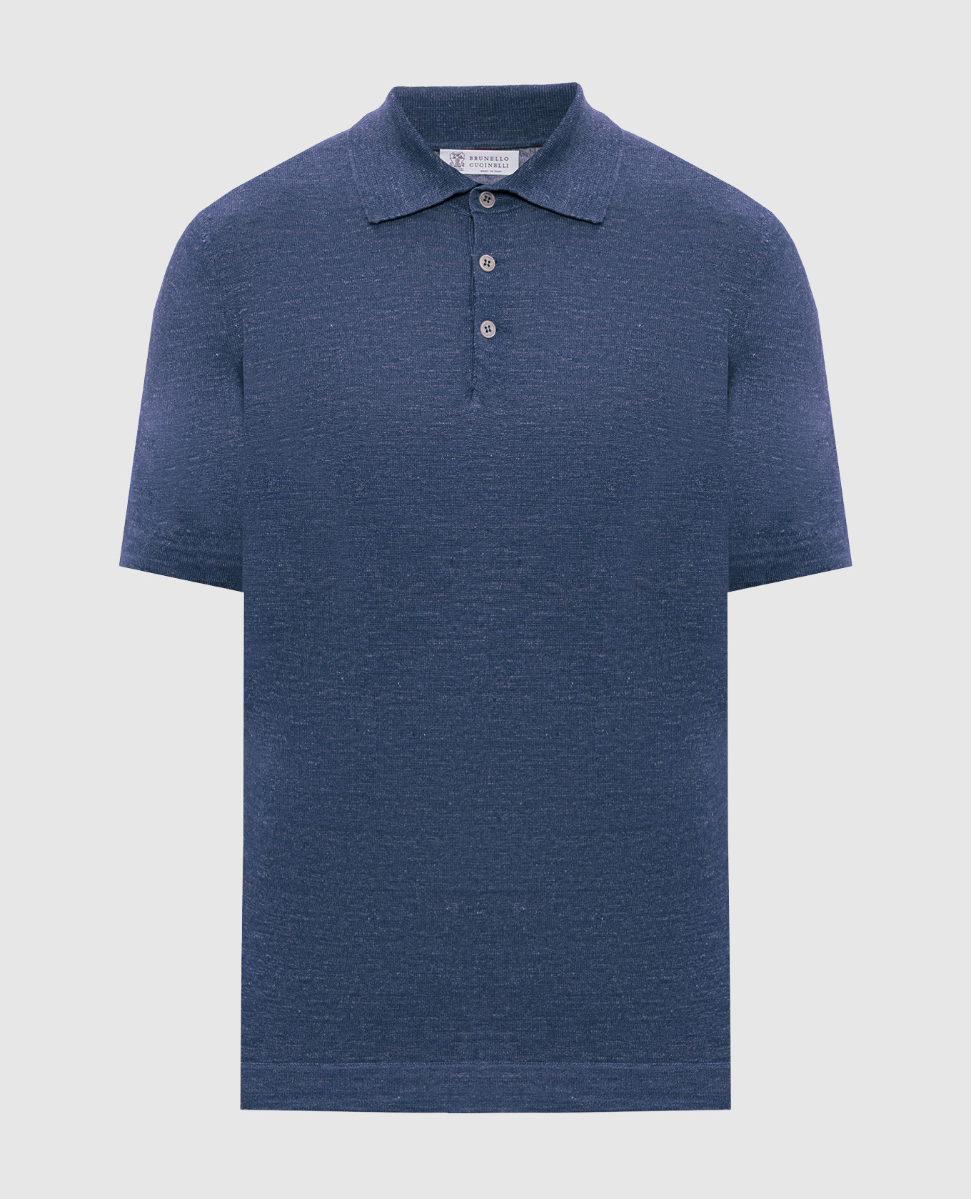Blue polo with linen