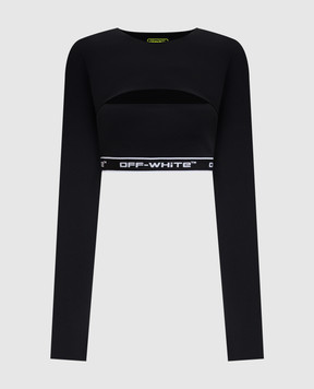 Off-White Black cropped top with logo OWVB04CF25JER001