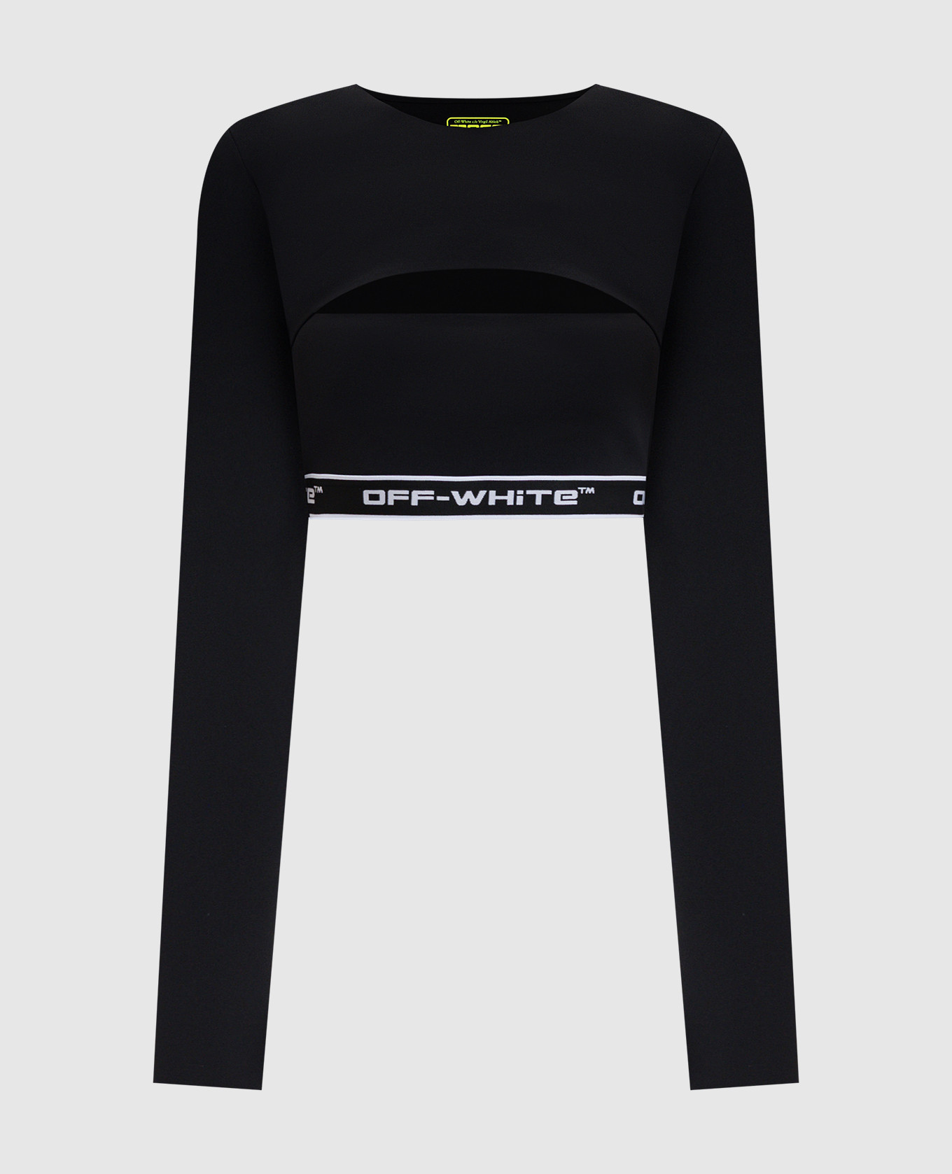

Black cropped top with logo Off-White