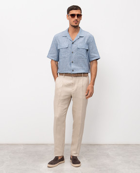 Peserico Beige linen pants R54274D02606