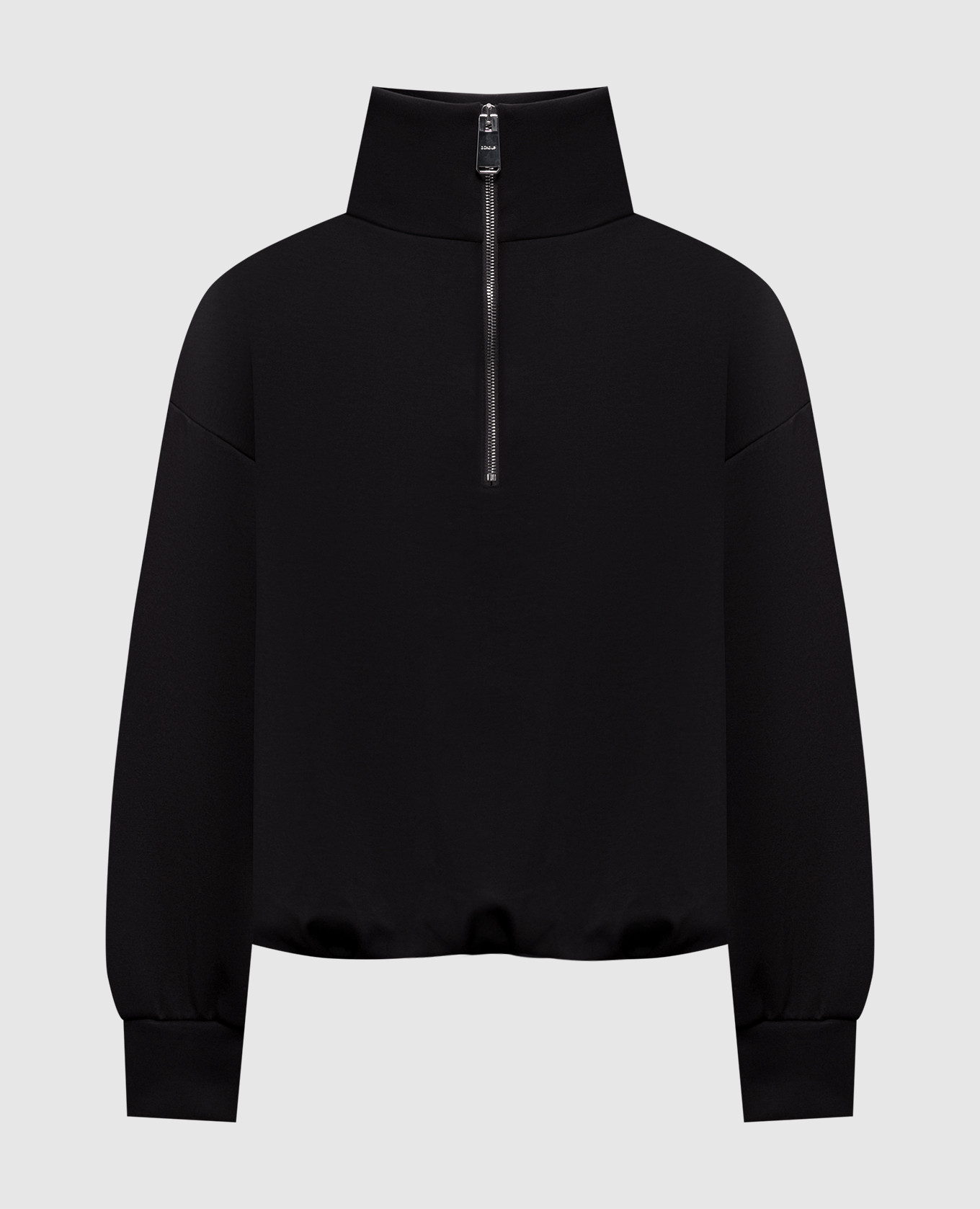 Schwarzes Sweatshirt mit Reißverschluss